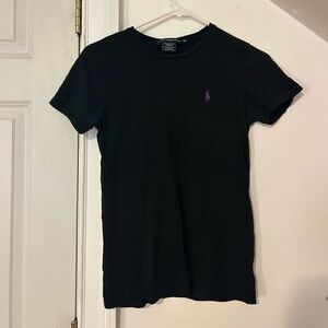 Original Ralph Lauren Sport Women’s Black Short Sleeve Top 100% Cotton